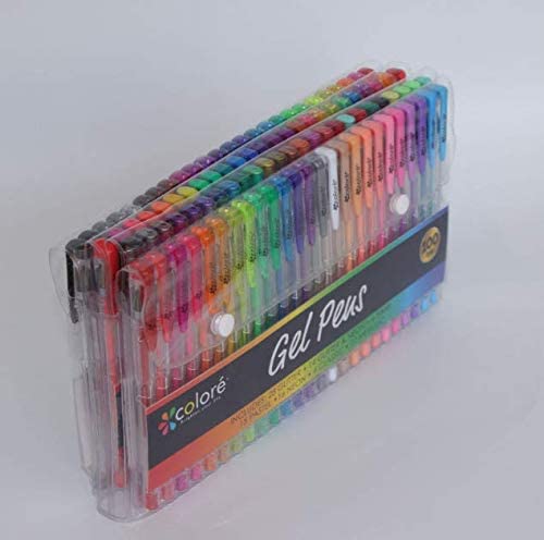 Scriptract Gel Pens for Adult Coloring 100 Colors Set with Glitter